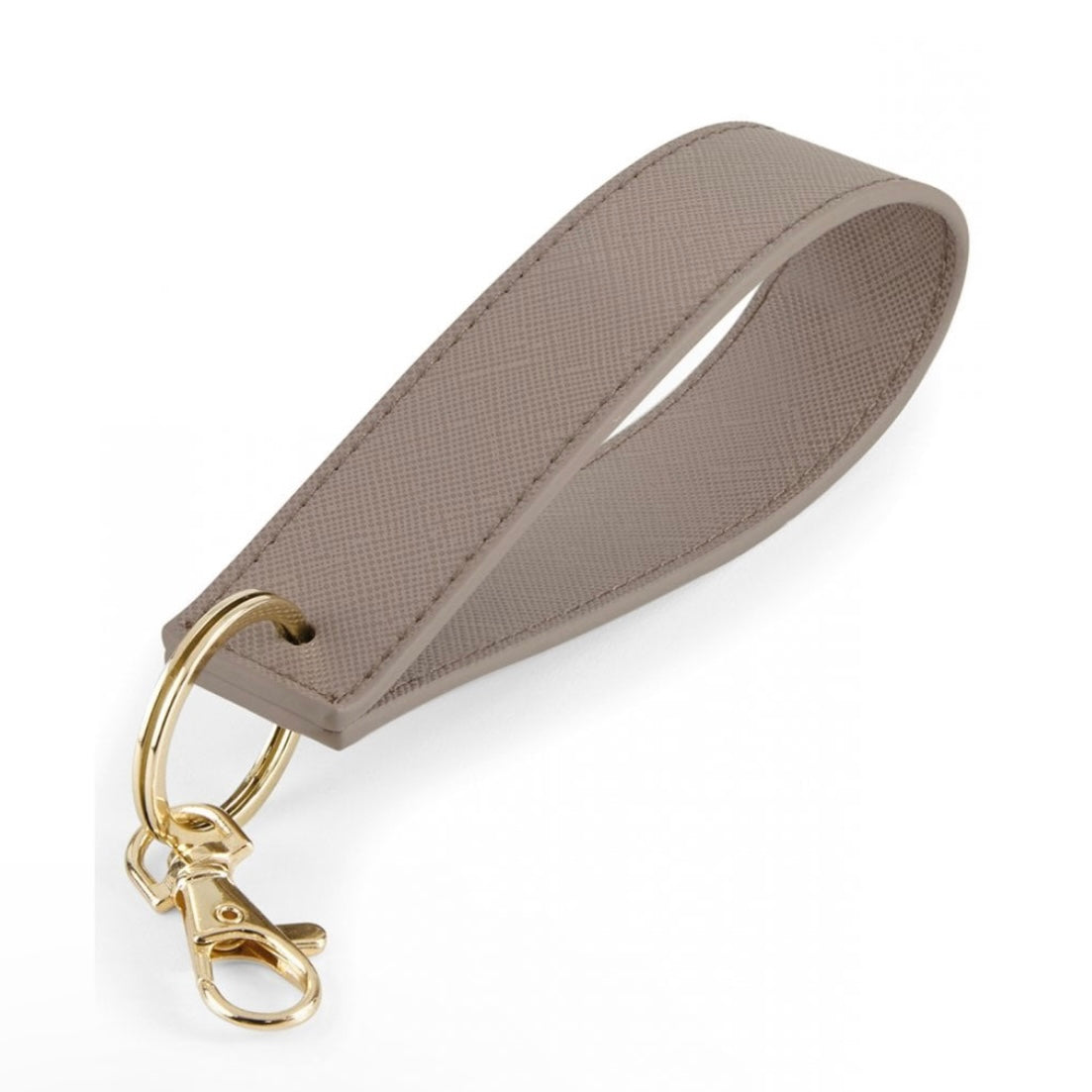 Personalised saffiano wristlet keychain