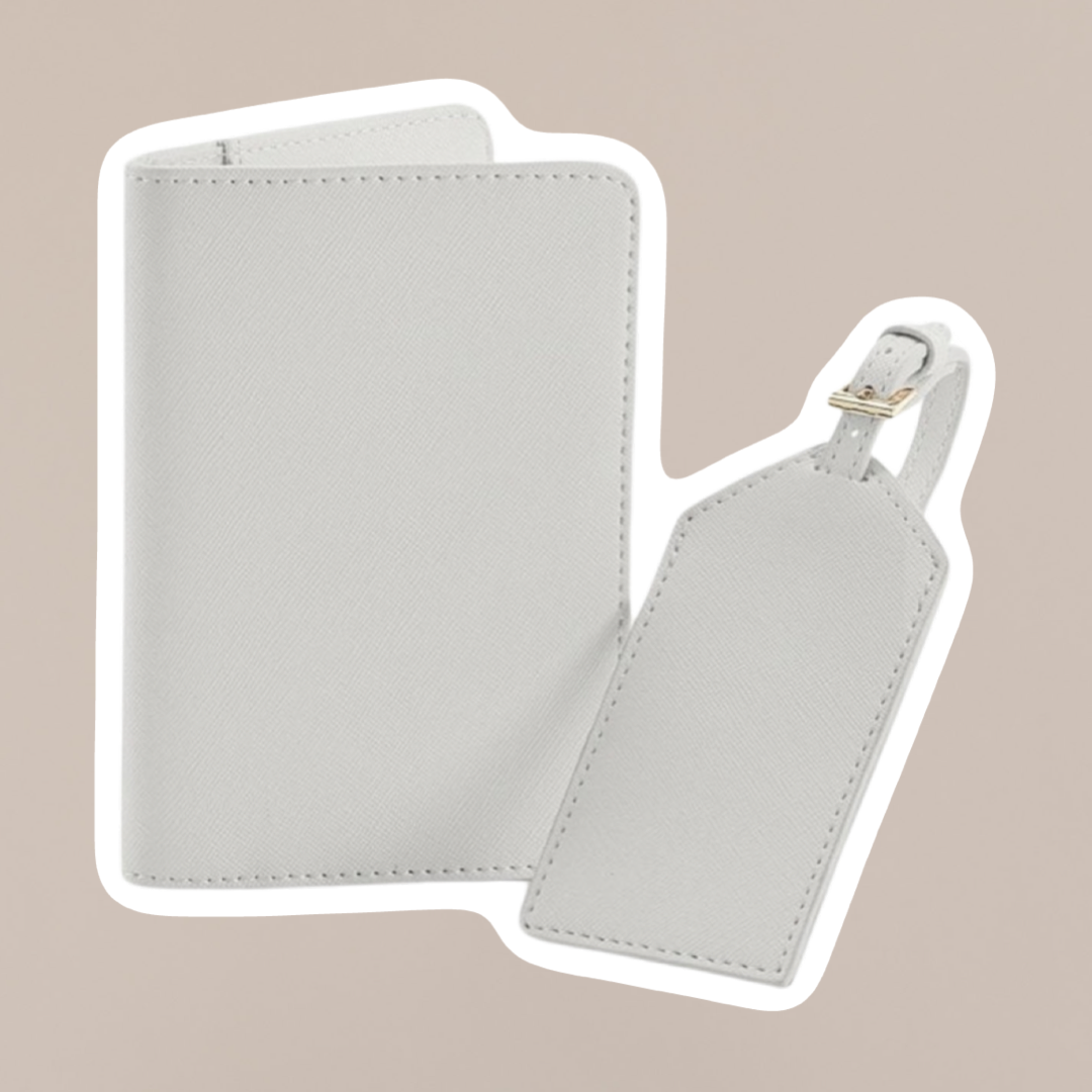Personalised Passport cover and luggage tag set