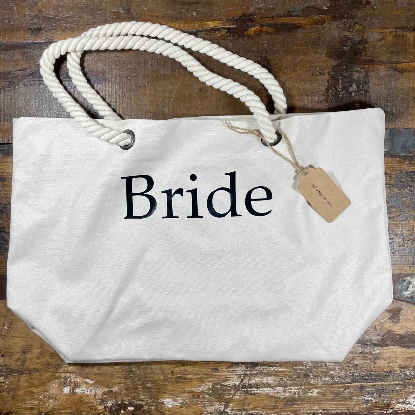 Personalised Large Rope Beach Bag