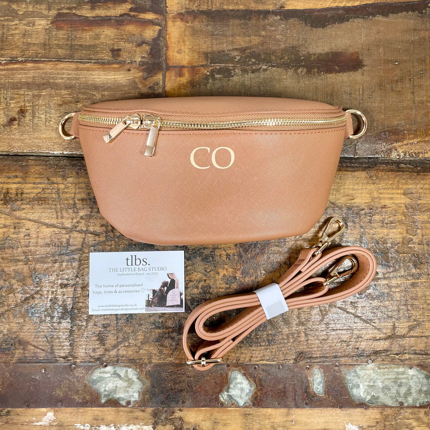 Personalised cross body bum bag