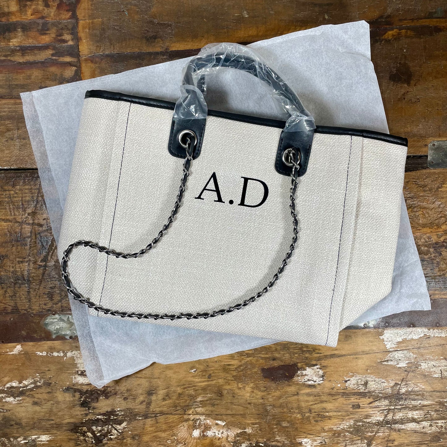 Personalised Canvas Chain Tote Bag