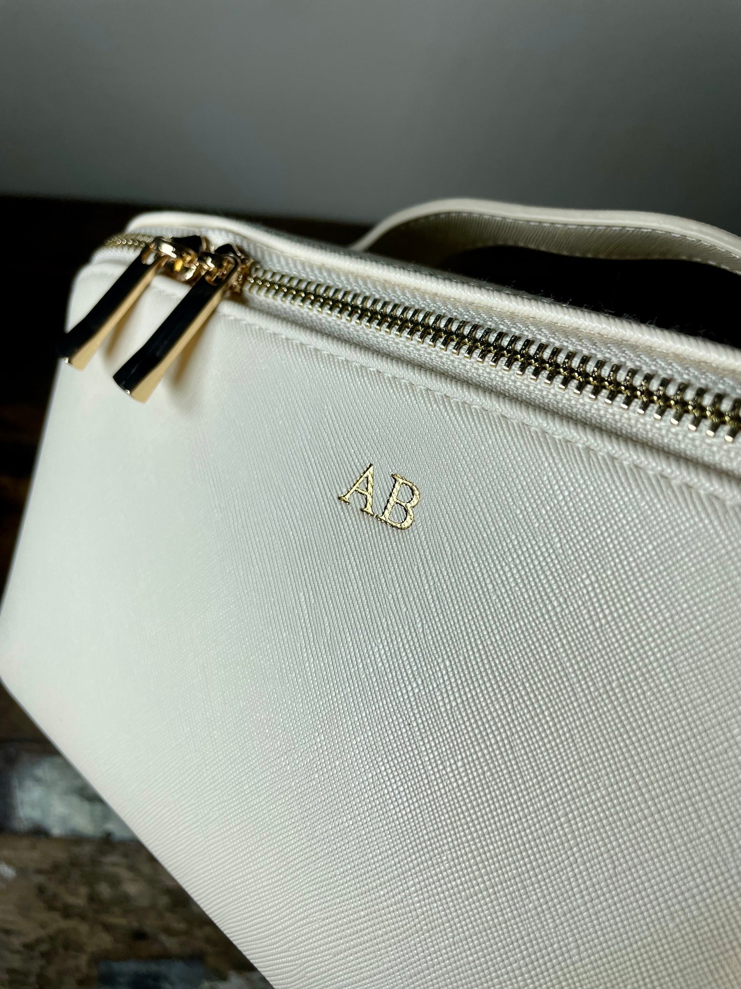 Personalised Embossed Open Flat Make-Up Case