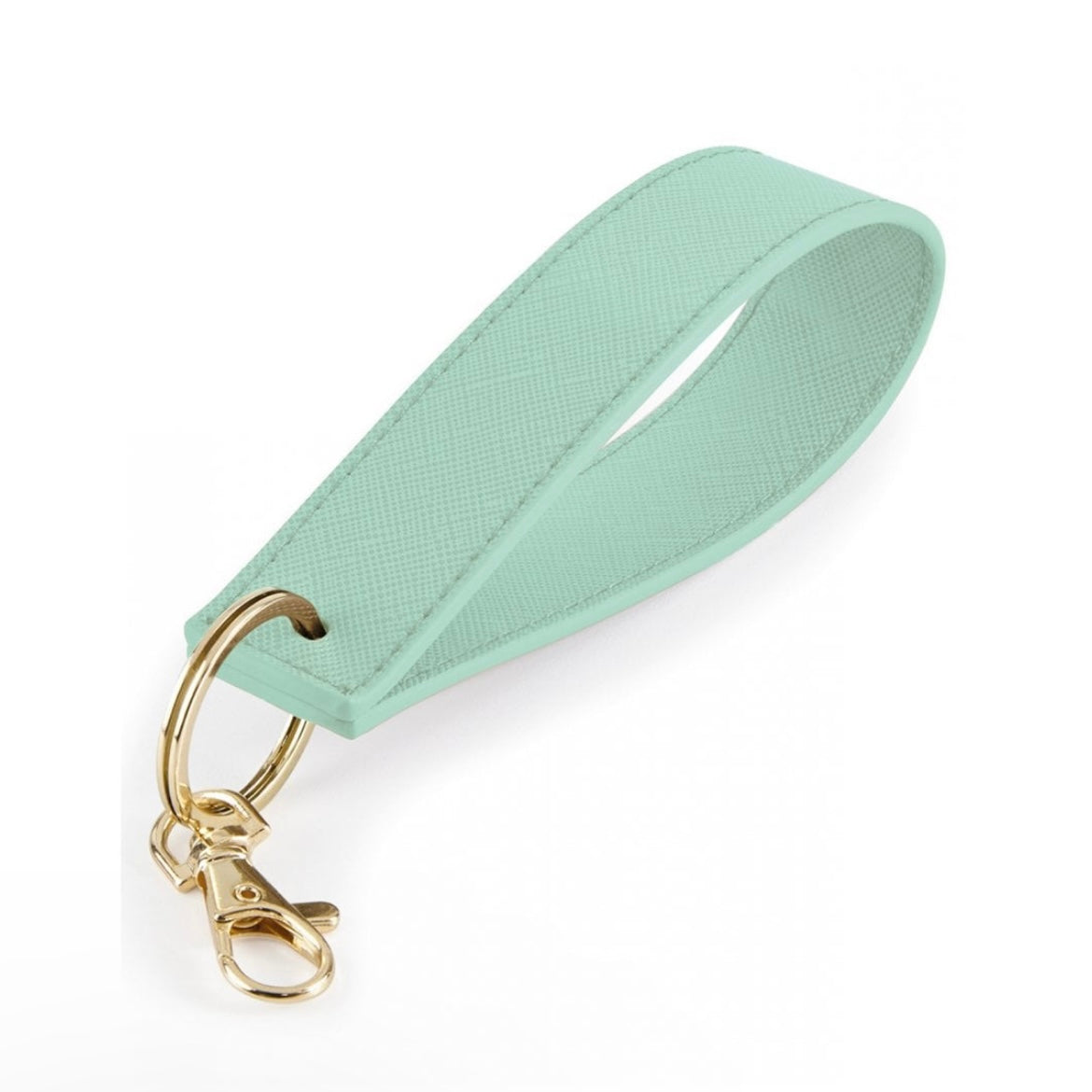 Personalised saffiano wristlet keychain