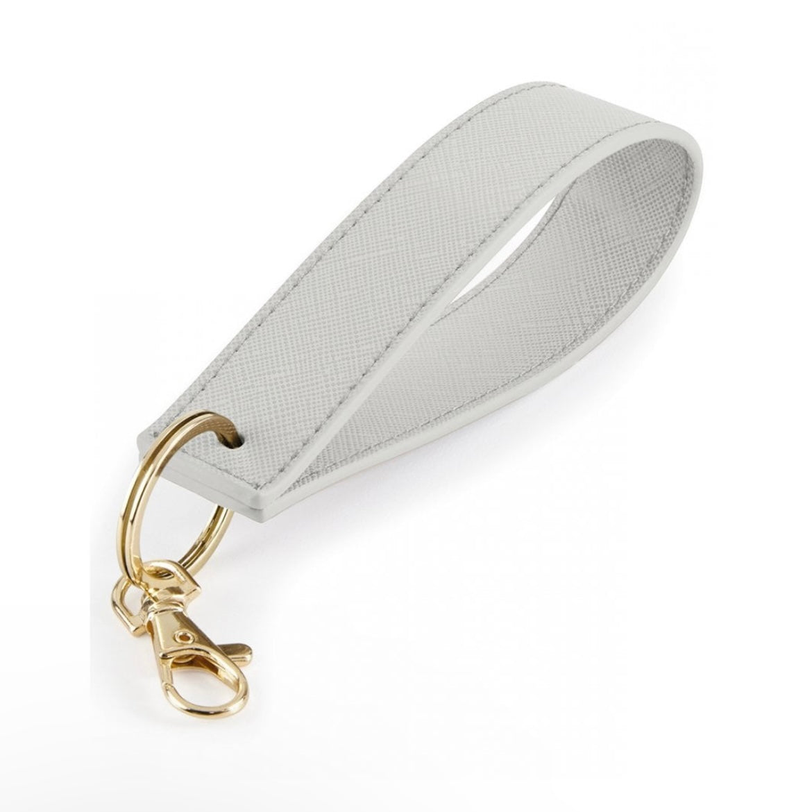 Personalised saffiano wristlet keychain