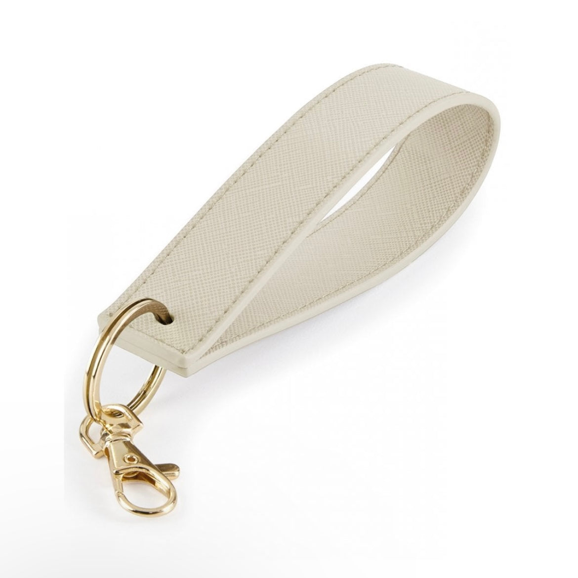 Personalised saffiano wristlet keychain