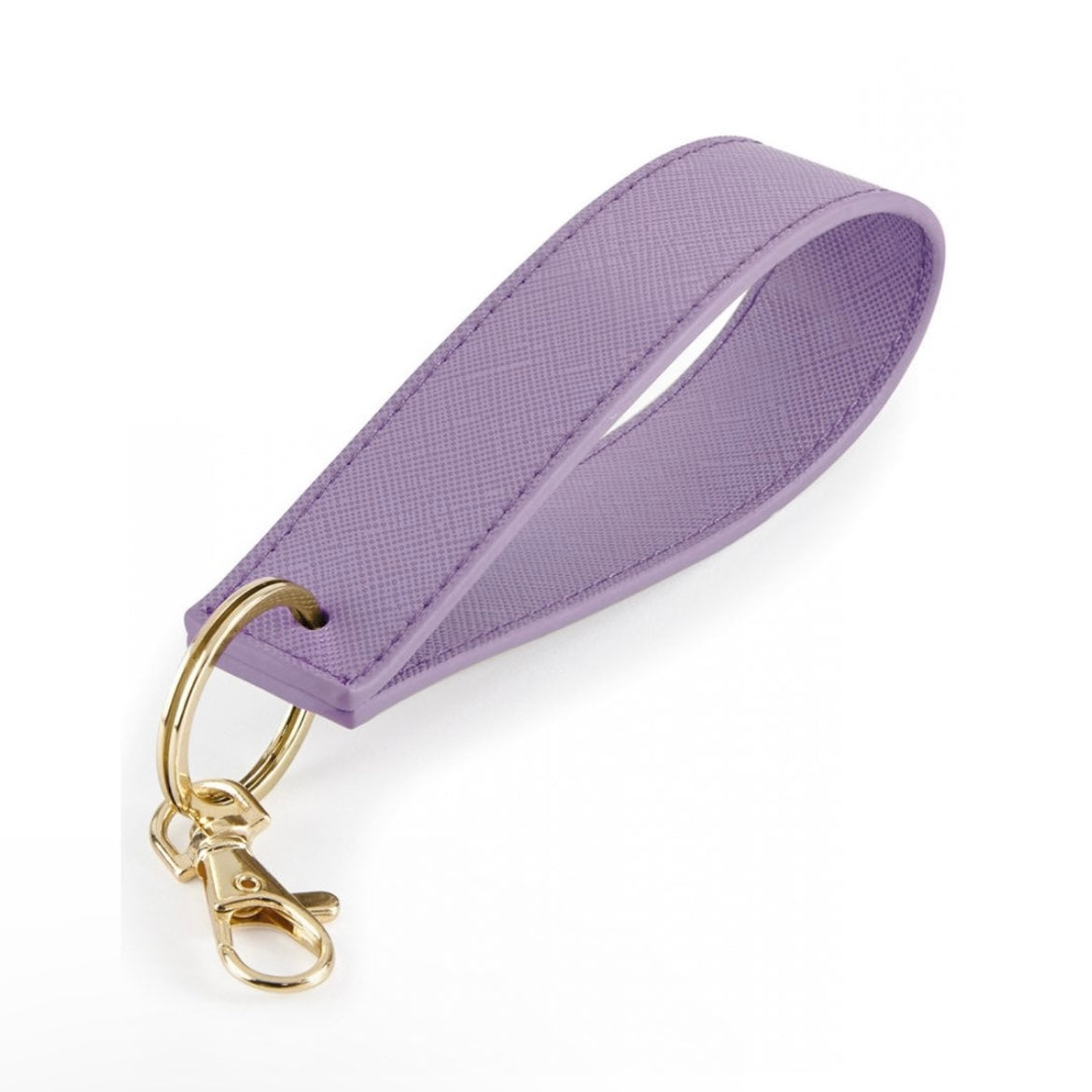 Personalised saffiano wristlet keychain