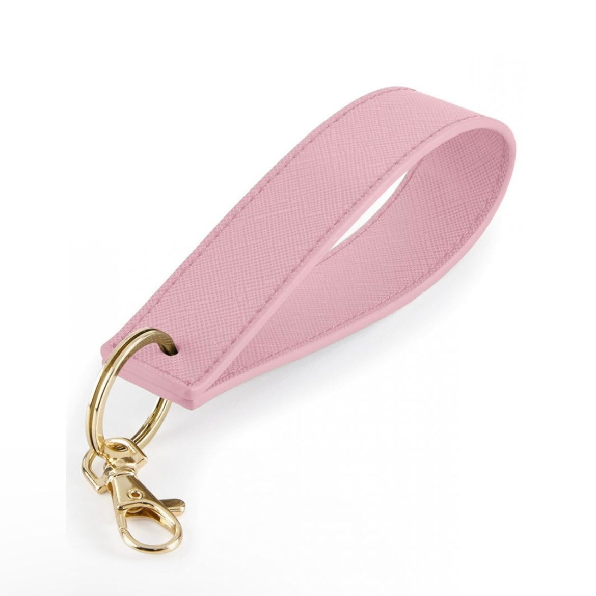 Personalised saffiano wristlet keychain