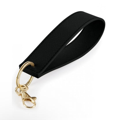 Personalised saffiano wristlet keychain