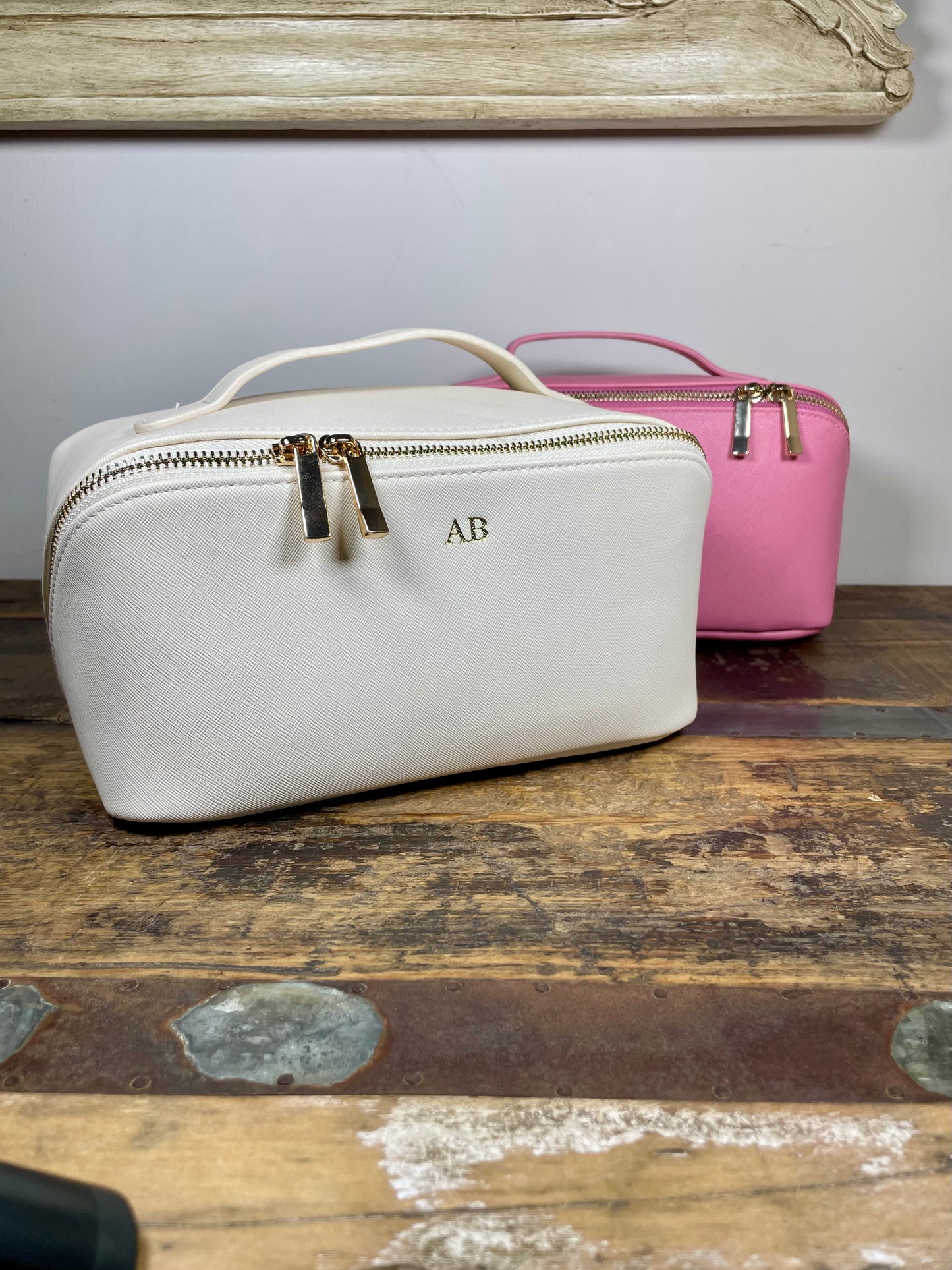 Personalised Embossed Open Flat Make-Up Case