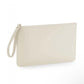 Personalised embossed saffiano zip clutch bag with wrist strap