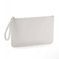 Personalised embossed saffiano zip clutch bag with wrist strap