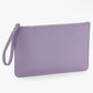 Personalised embossed saffiano zip clutch bag with wrist strap