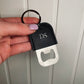 Personalised Embossed PU leather bottle opener keyring