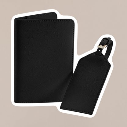 Personalised Passport cover and luggage tag set
