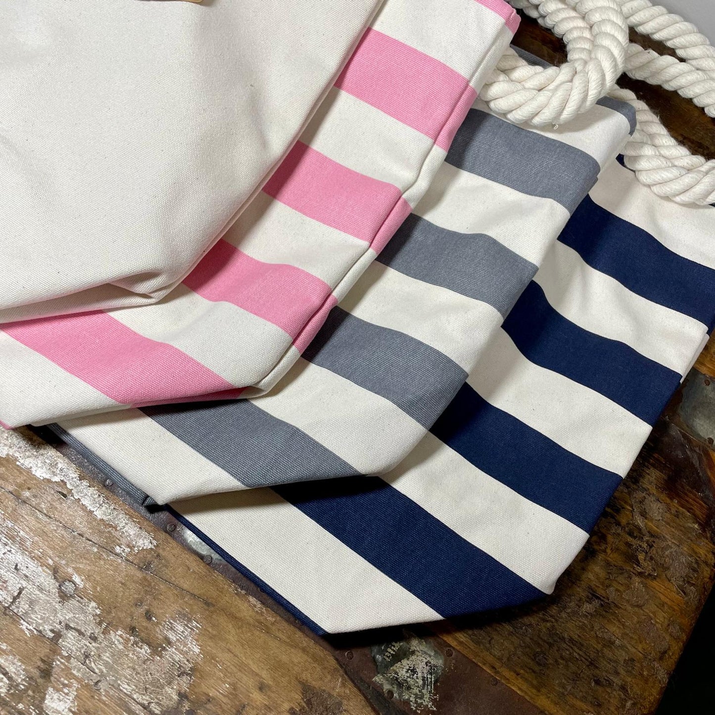 Personalised Large Rope Beach Bag