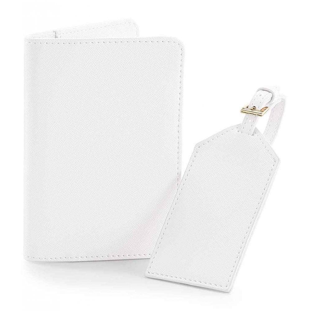 Personalised Embossed Passport cover and luggage tag set